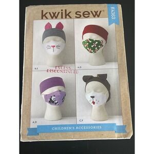 00536 - Kwik Sew‎ K4363 Childrens Headbands Hat Face Covering Pattern Size S-L